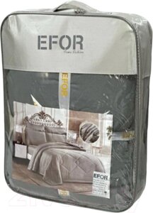 Комплект постельного белья с одеялом Efor Satin Gri 1.5 / PB2546-S