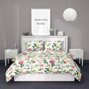 Комплект постельного белья Samsara Home Английская роза 1.5сп Сат150ц-1