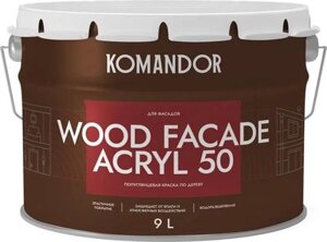 Краска komandor wood facade akryl 50 база а