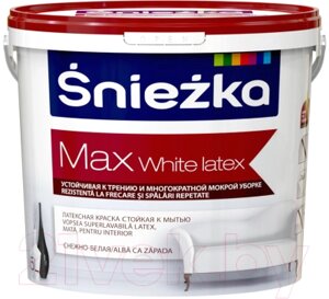 Краска Sniezka Max White Latex с тефлоном