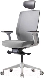 Кресло офисное Bestuhl J1 White Pl с подголовником и подлокотником