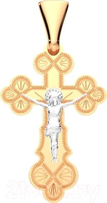 Крестик из комбинированного золота ZORKA 410011.1.14K. B. REL
