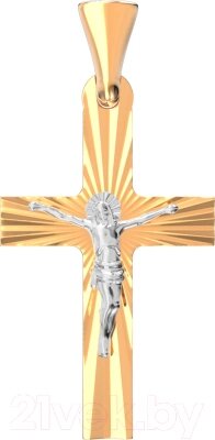 Крестик из комбинированного золота ZORKA 410032.14K. B. REL