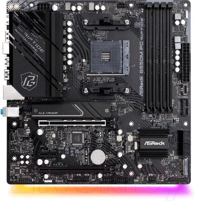 Материнская плата AsRock B550M PG Riptide от компании Товары с доставкой на дом. Top-shop. - фото 1