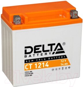Мотоаккумулятор DELTA AGM ст 1214 YTX14-BS / YTX14H-BS / YTX16-BS / YB16B-A
