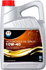 Моторное масло 77 Lubricants Motorcycle Oil Syn 4T 10W-40 / 709344