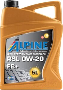 Моторное масло alpine RSL 0W20 FE+0121672