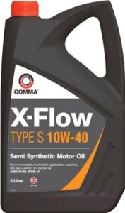 Моторное масло Comma X-Flow Type S 10W40 / XFS5L