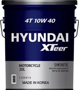 Моторное масло Hyundai XTeer 4T 5000 MA/MA2 10W40 / 1120013