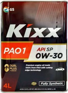 Моторное масло kixx PAO 1 SP C2/C3 0W30 / L202044TE1