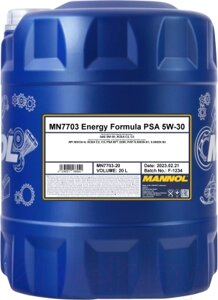 Моторное масло Mannol Energy Formula PSA 5W30 C3 / MN7703-20