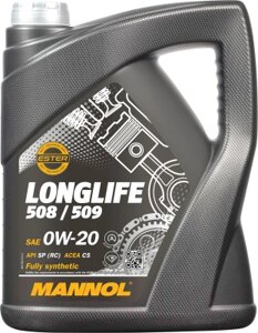 Моторное масло Mannol Longlife 508/509 0W20 SP (RC) / MN7722-5