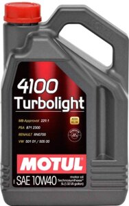 Моторное масло Motul 4100 Turbolight 10W40 / 108645