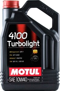 Моторное масло Motul 4100 Turbolight 10W40 / 109462