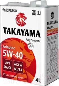 Моторное масло Takayama Adaptec 5W40 A3/B4 SN/CF / 605587