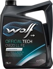 Моторное масло WOLF OfficialTech 0W20 LL FE / 65621/5