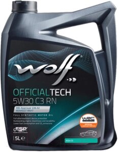 Моторное масло WOLF OfficialTech 5W30 C3 RN / 65637/5