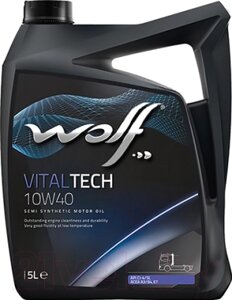 Моторное масло WOLF VitalTech 10W40 / 14626/5