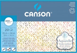 Набор бумаги для рисования Canson Aquarell Grain Torchon / 400106443
