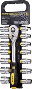 Набор головок слесарных BERGER SuperLock 6-гранных с трещоткой 1/2" 8-22мм / BG2035