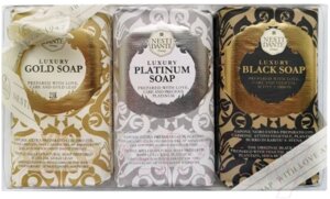 Набор мыла Nesti Dante Luxury Gold Platinum Black