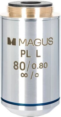 Объектив для микроскопа Magus 80PLL 80х/0.80 Plan L WD 1.25мм / 83465 от компании Товары с доставкой на дом. Top-shop. - фото 1