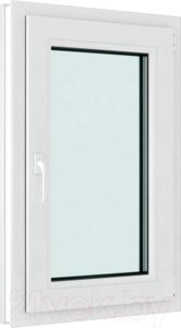 Окно ПВХ Brusbox Roto Одностворчатое Поворотно-откидное правое 2 стекла