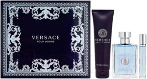 Парфюмерный набор Versace Pour Homme Туалетная вода+Шампунь+Миниатюра