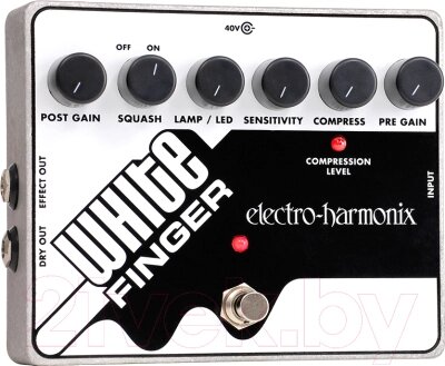 Педаль электрогитарная Electro-Harmonix White Finger Compressor от компании Товары с доставкой на дом. Top-shop. - фото 1