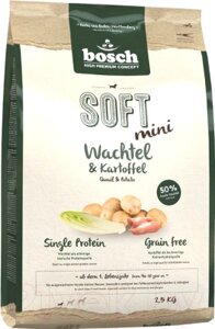 Полувлажный корм для собак Bosch Petfood Soft Mini Quail&Potato