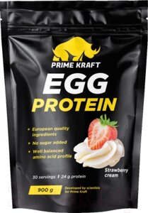Протеин Prime Kraft Egg Protein Клубника-сливки