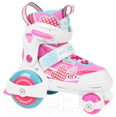 Роликовые коньки Hudora Rollschuh My First Quad Girl Led / 22053 от компании Товары с доставкой на дом. Top-shop. - фото 1