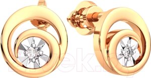 Серьги из комбинированного золота ZORKA 3D00164.14K. B