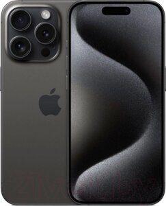 Смартфон Apple iPhone 15 Pro 128GB Dual Sim / A3104 (черный титан)