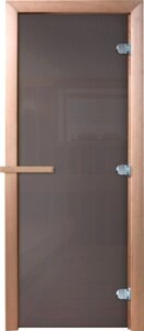 Стеклянная дверь для бани/сауны Doorwood Сумерки 180x70