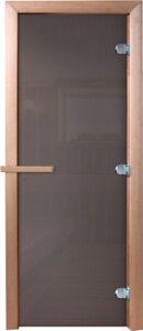Стеклянная дверь для бани/сауны Doorwood Сумерки 190х70