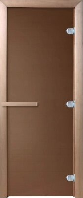 Стеклянная дверь для бани/сауны Doorwood Теплая ночь 80x200 / DW01233 от компании Товары с доставкой на дом. Top-shop. - фото 1