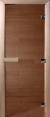 Стеклянная дверь для бани/сауны Doorwood Теплый день 200x80 от компании Товары с доставкой на дом. Top-shop. - фото 1