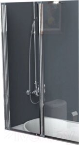 Стеклянная шторка для ванны BelBagno UNO-V-2-110/150-C-Cr