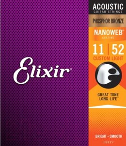 Струны для акустической гитары Elixir Strings 16027 11-52