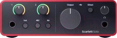 Студийный комплект Focusrite Scarlett Solo 4th gen от компании Товары с доставкой на дом. Top-shop. - фото 1