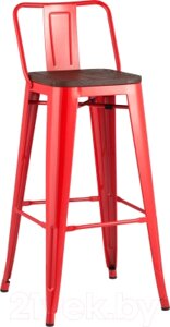 Стул барный Stool Group Tolix Wood со спинкой / YD-H765E-W LG-03