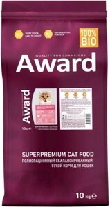 Сухой корм для кошек Award Healthy Growth Kitten с индейкой и курицей