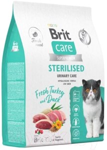 Сухой корм для кошек Brit Care Cat Sterilised Urinary Care с индейкой и уткой / 5066216