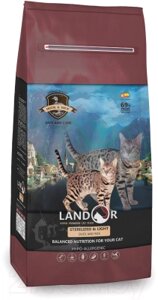 Сухой корм для кошек Landor С избыточным весом и стерилизованных утка с рисом / 7843125