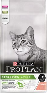 Сухой корм для кошек Pro Plan Sterilised OptiRenal Adult с лососем