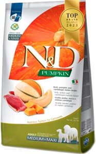 Сухой корм для собак Farmina N&D Grain Free Pumpkin Duck Cantaloup Adult Medium Maxi