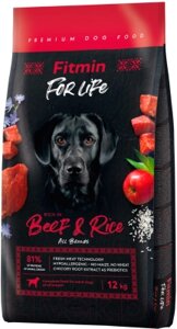 Сухой корм для собак Fitmin Dog For Life Beef & Rice