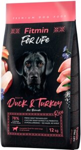Сухой корм для собак Fitmin Dog For Life Duck & Turkey