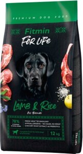 Сухой корм для собак Fitmin Dog For Life Lamb & Rice
